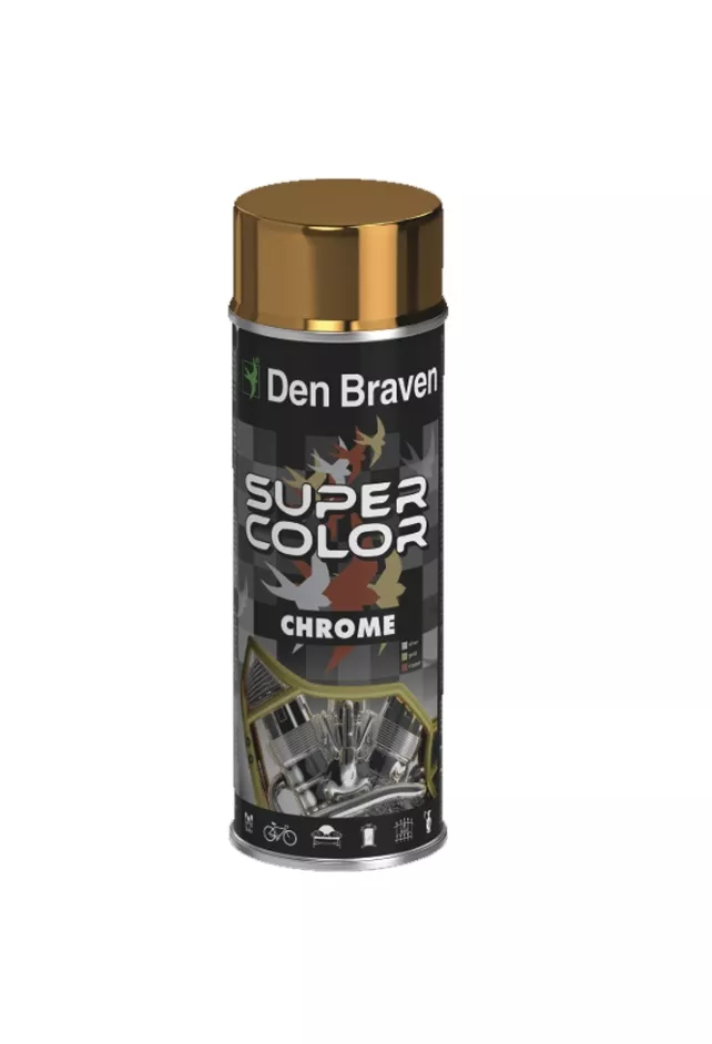 Spray lakier chromowy złoty