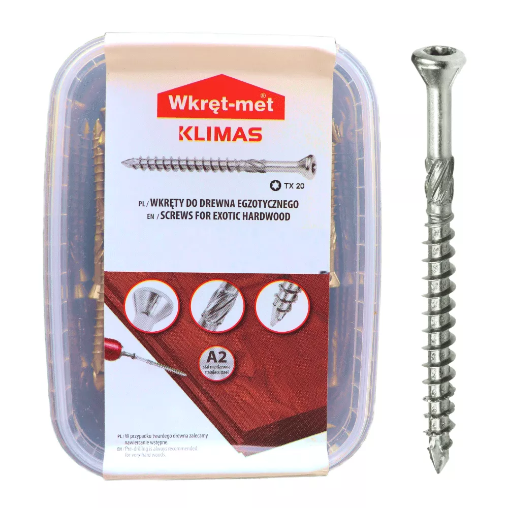 Wkręty do drewna egzotycznego 4 x 60mm nierdzewne