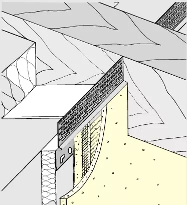 Profil wykańczający aluminiowy, listwa wentylacyjna do dociepleń pod wentylację dachu Protektor 