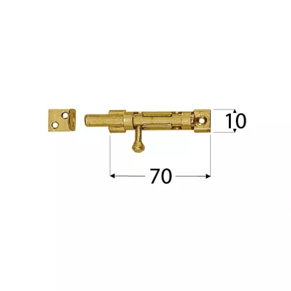 Zasuwka z ryglem okrągłym wąska WOS70