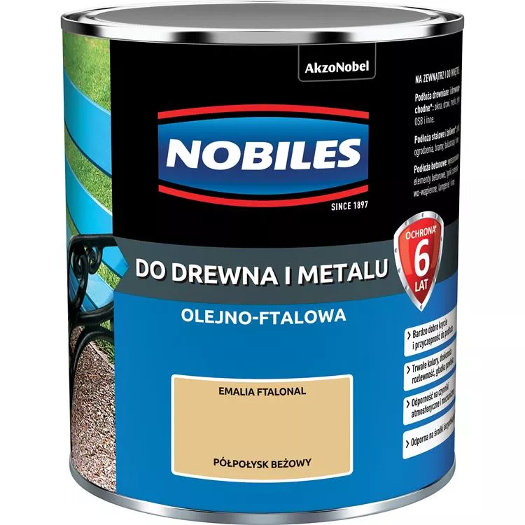 Farba olejno-ftalowa do drewna i metalu 0,7 l beżowa