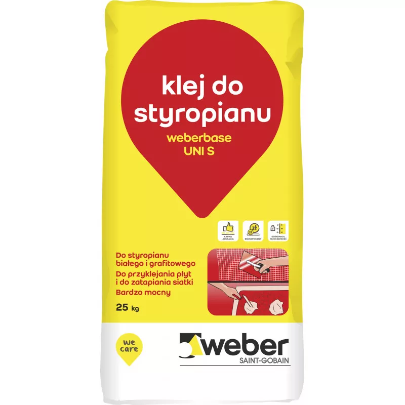 Klej do styropianu i siatki Uni S  25 kg