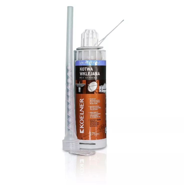 Uniwersalna kotwa wklejana bez styrenu KOELNER 175 ml z zawieszką KOELNER