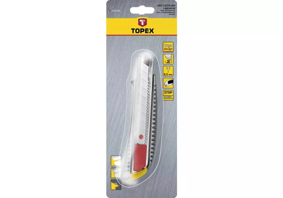 Nóż  łam. 18mm met.
