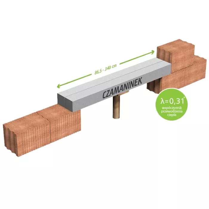 Nadproże z betonu lekkiego 249cm CZAMANINEK