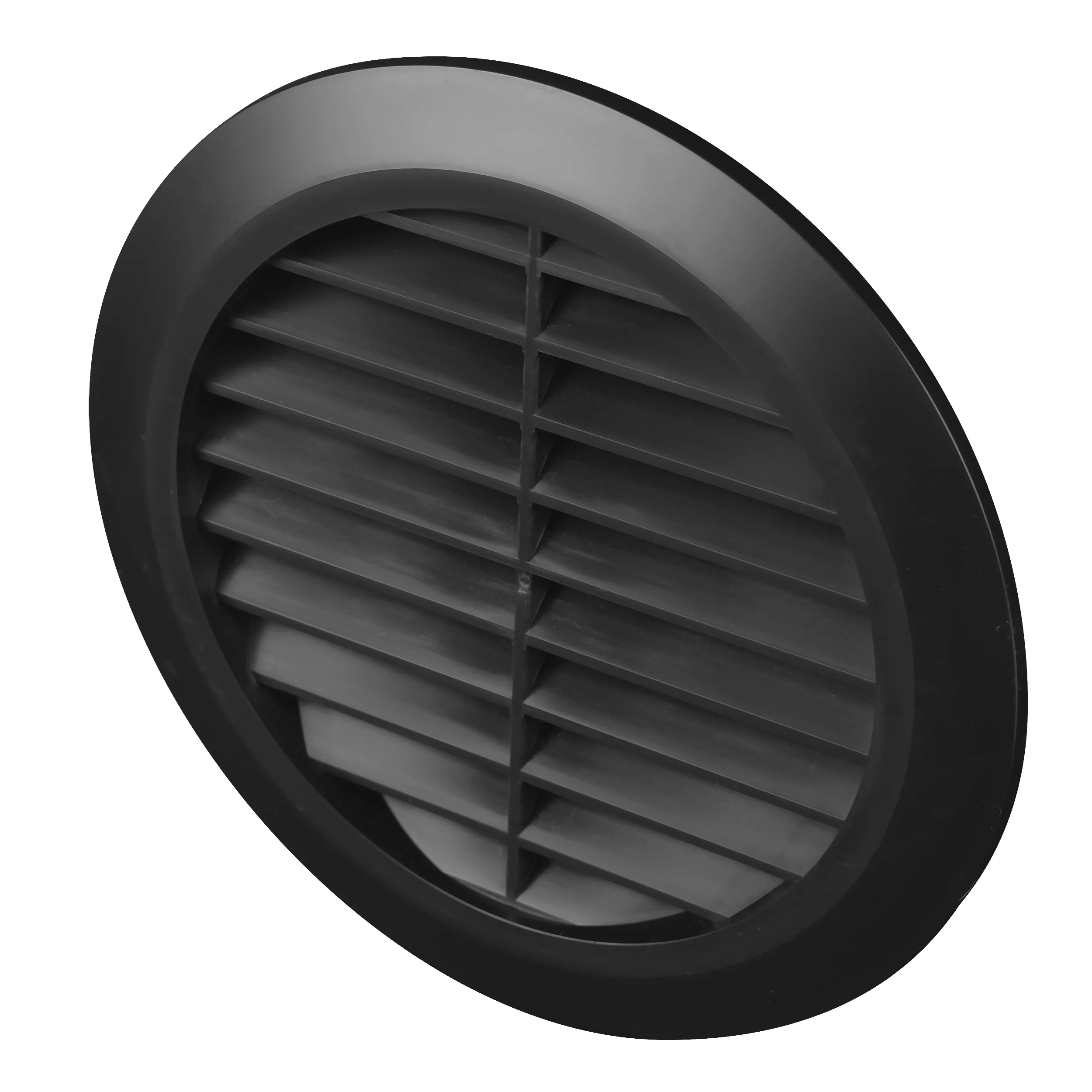 Kratka wentylacyjna okrągła fi 100 z siatką czarna