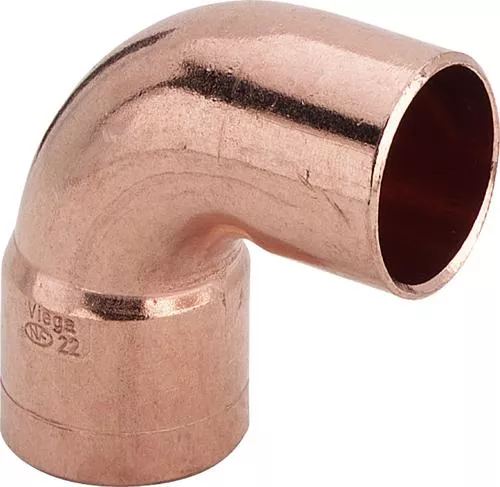 Kolano miedziane jednokielichowe 22 mm