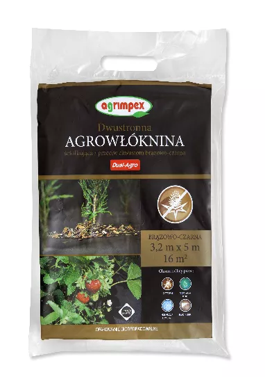 Włóknina ściółkująca czarno-brązowa 3,2 x 5 m Hobby