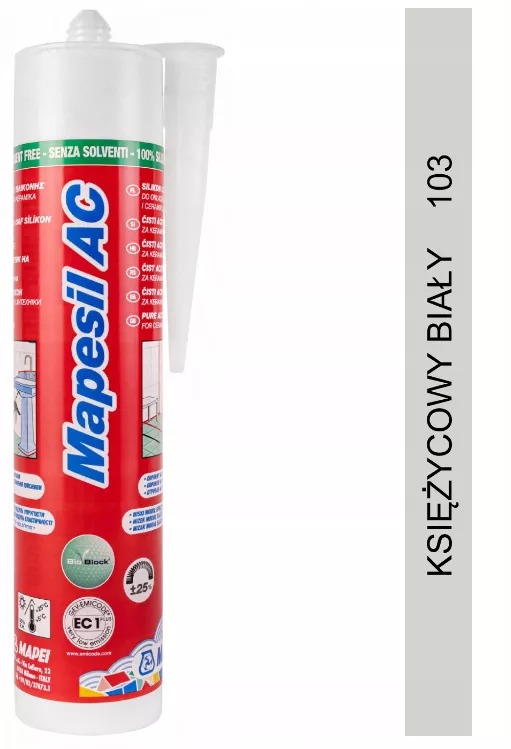 Mapei silikon Mapesil księżycowy biały