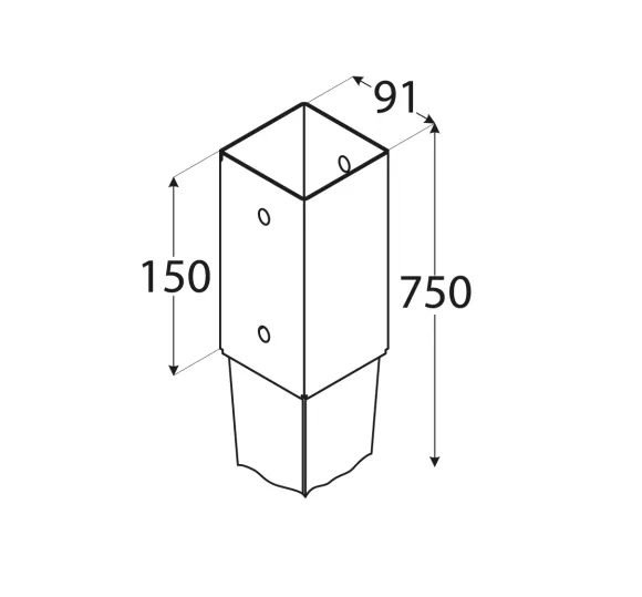 Podstawa słupa wbijana PSG90