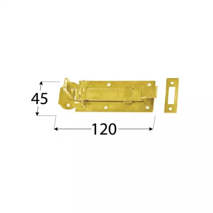 Zasuwka zamykana z ryglem wygiętym WZW120