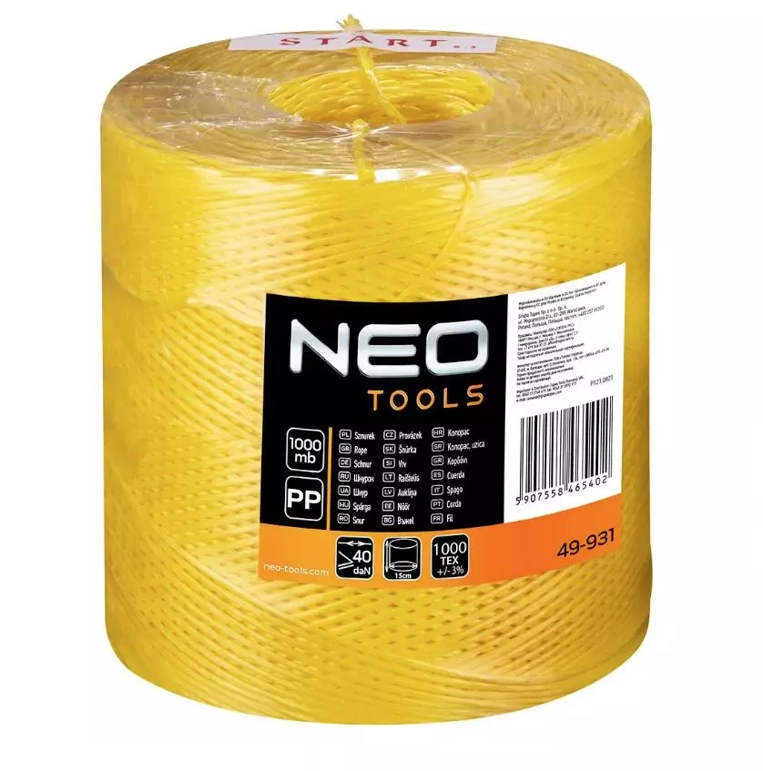 Sznur do mocowania wełny mineralnej 1000 m NEO