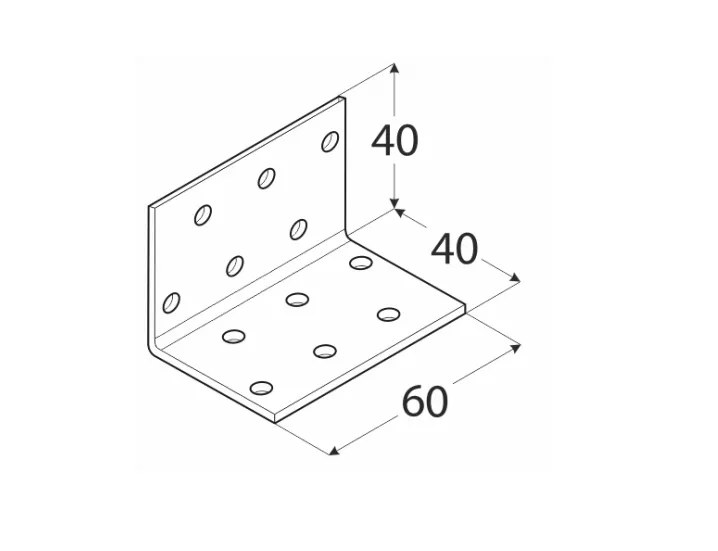 Kątownik ciesielski 40x40x60 mm KM2