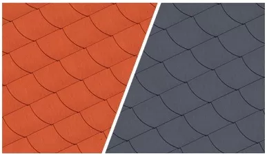 Płytka dachówkowa czarna prawa STRUKTONIT 20 x 20 cm