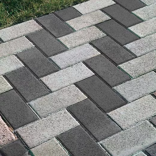 Kostka betonowa prostokątna szara  gr. 6 cm