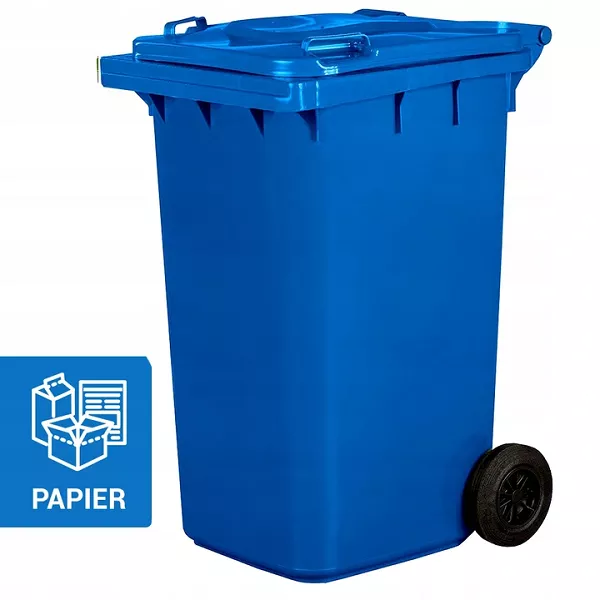 Kosz na śmieci 120L niebieski