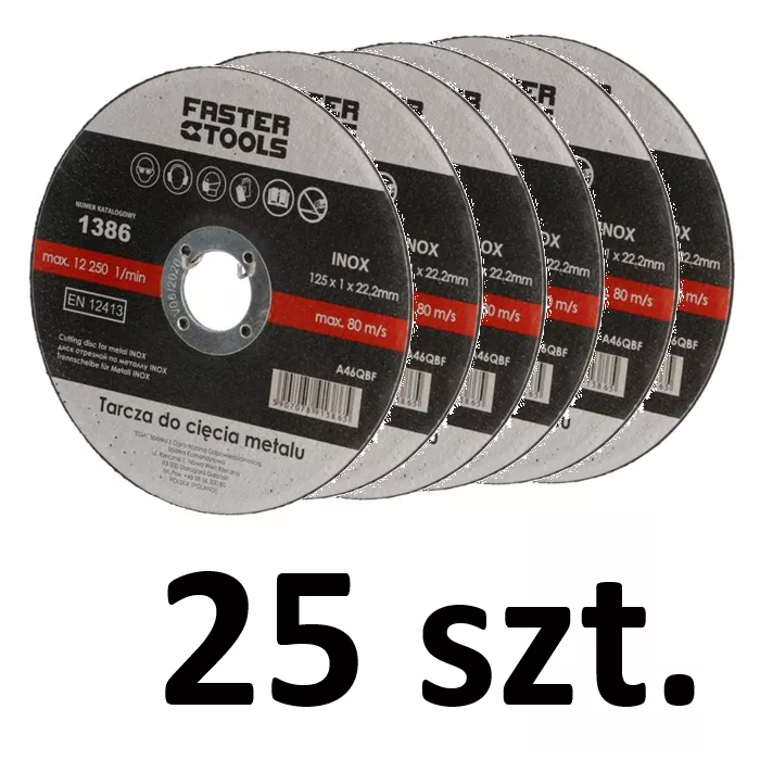 Tarcza do metalu Inox 125x1mm 25szt. (1,45zł/szt.)