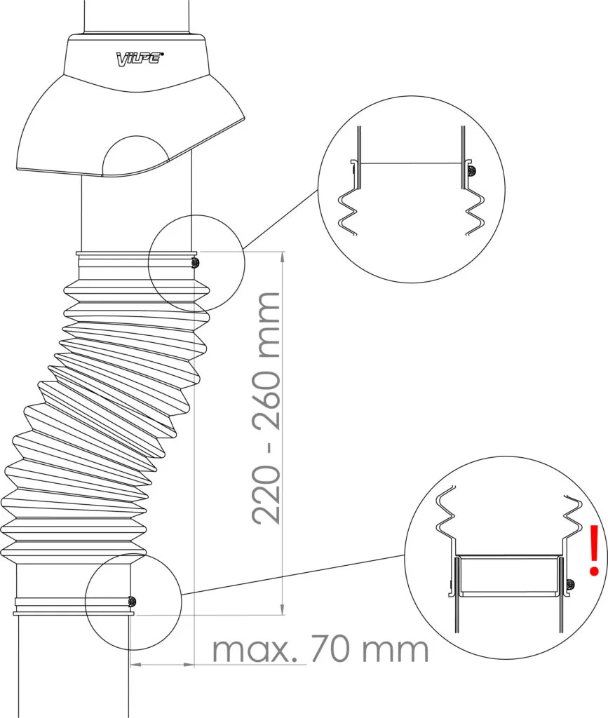 Rura typu flex do wentylacji sanitarnej fi 110