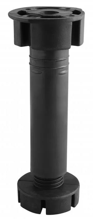 Nóżka meblowa z tworzywa czarna od 137 do 170 mm