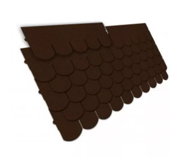 Gont asfaltowy karpiówka brązowy IZOLMAT