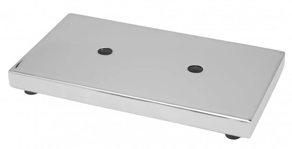 Nóżka meblowa niska prostokątna kolor chrom