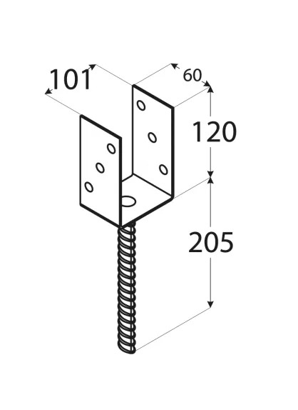 Podstawa słupa 100x120x5 mm PS100
