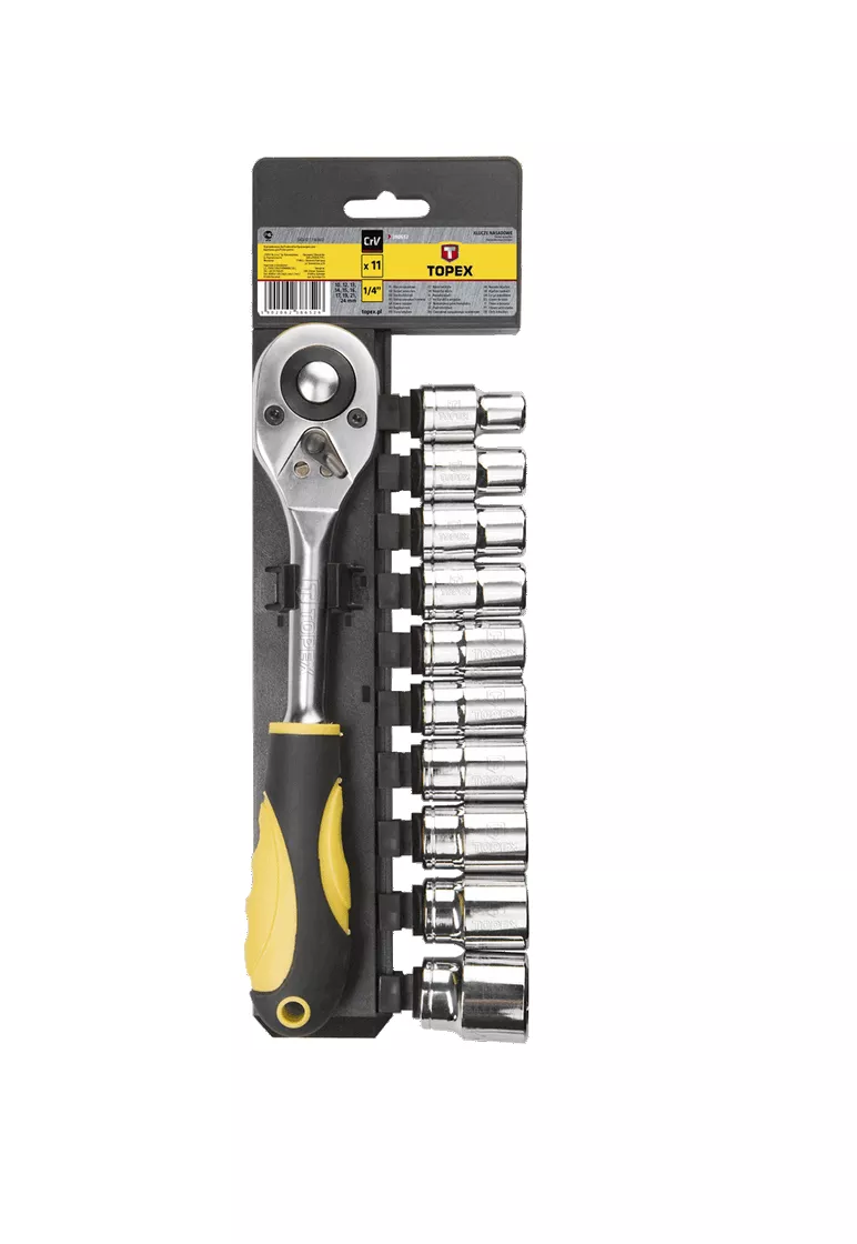 Klucze nasadowe 1/2". Zestaw 11 szt.