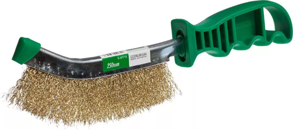 Szczotka druciana 25 cm mosiężna Stalco