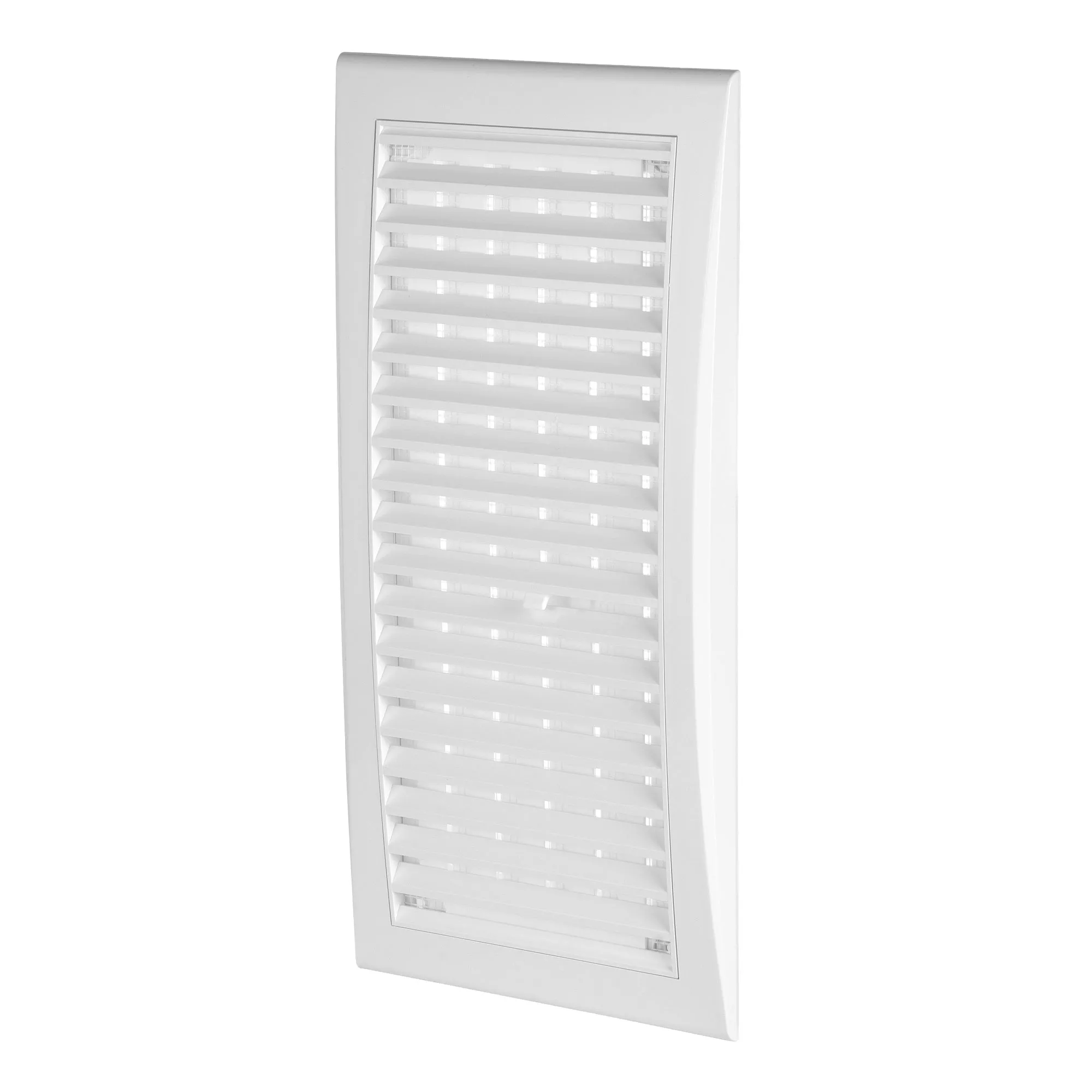 Kratka wentylacyjna 11 x 27 cm z żaluzją biała, Awenta