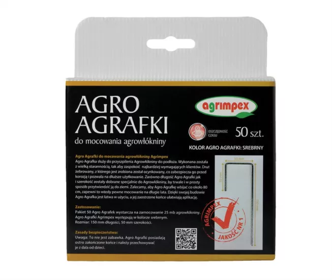 Agroagrafka do mocowania agrowłókniny 50 szt