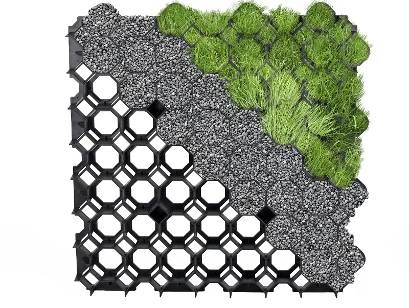 Ekobruk panel trawnikowy, kratka plastikowa parkingowa 50x50