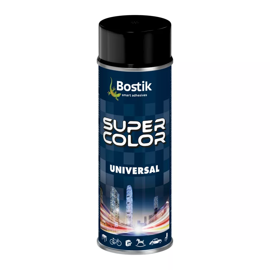 Spray lakier uniwersalny Bostik 400ml CZARNY POŁYSK RAL 9005