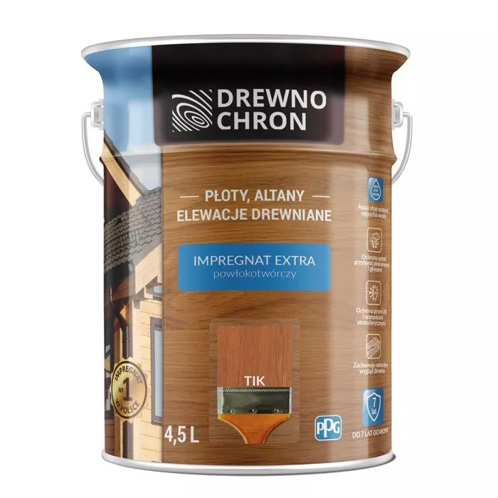 Impregnat do drewna Drewnochron  4.5 l tik