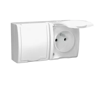 Gniazdo podwójne białe Aquarius 