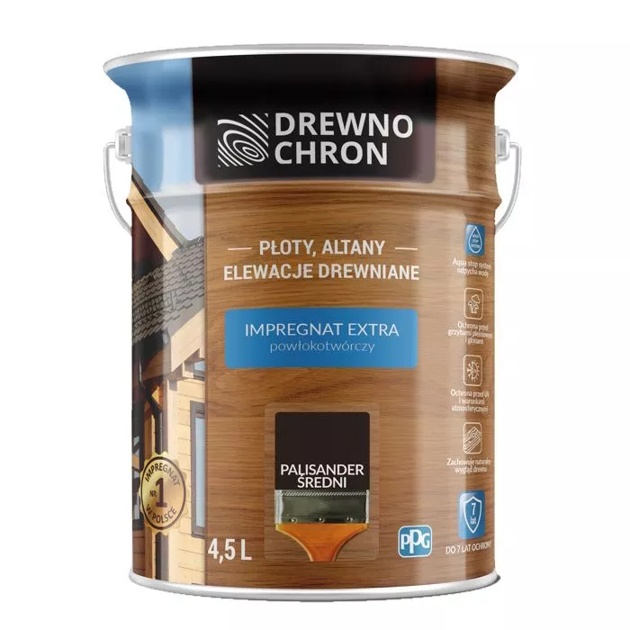 Impregnat do drewna Drewnochron  4.5 l palisander średni