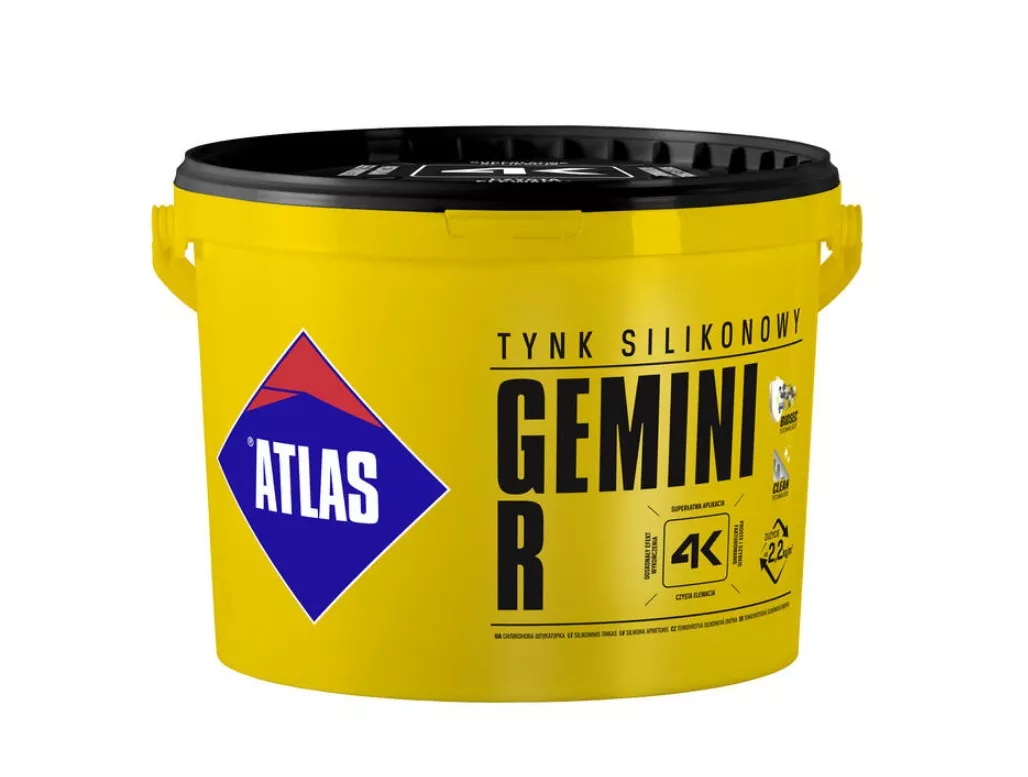 Atlas tynk silikonowy Gemini R biały 25kg