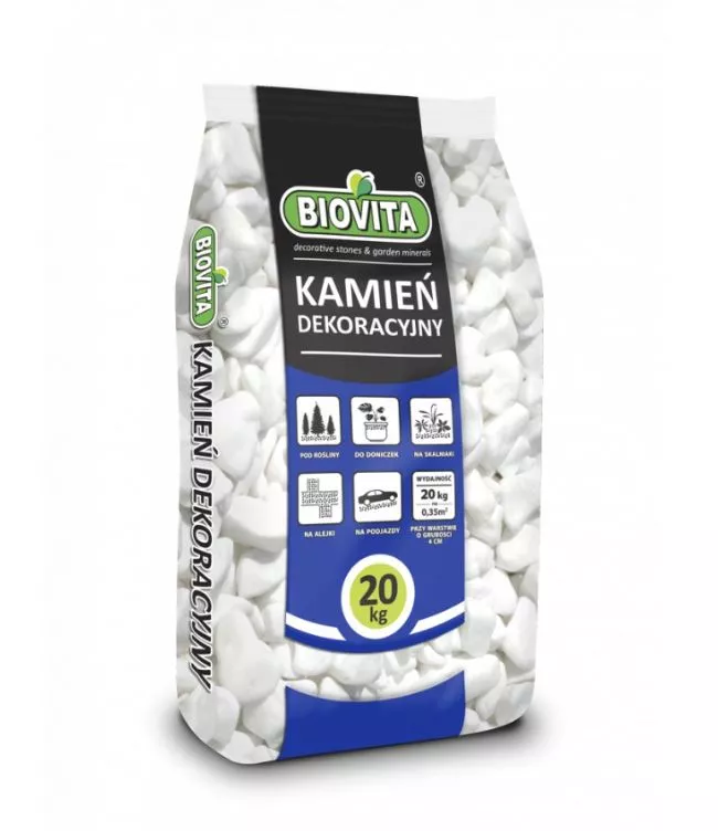 Kamień otoczak biały 30-60 20 kg