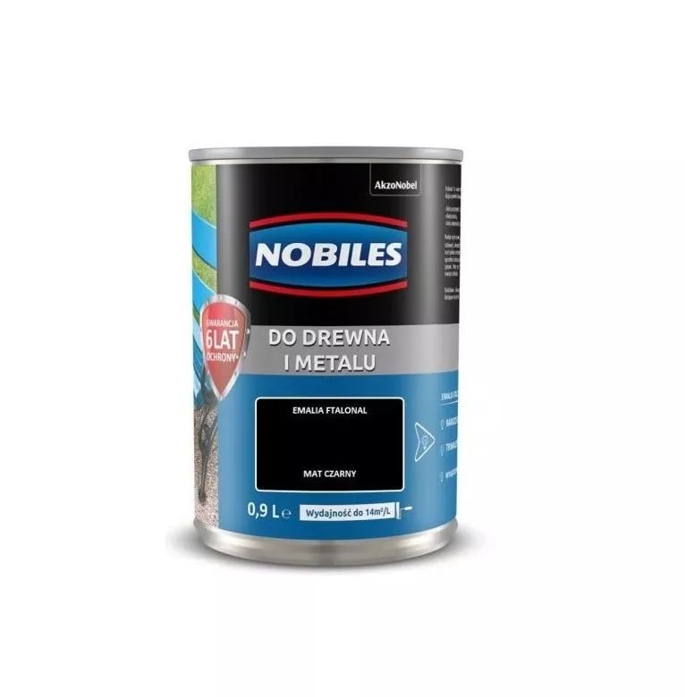 Farba olejno-ftalowa do drewna i metalu 0,7 l czarna