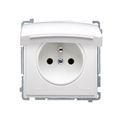 Gniazdo pojedyncze z klapką Basic