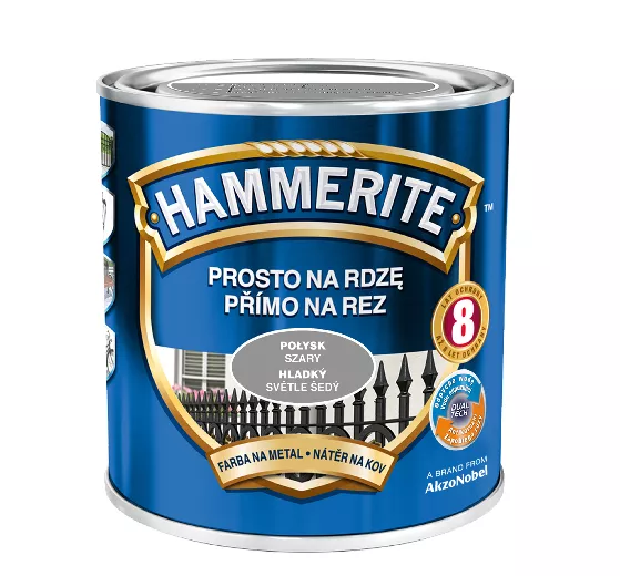 Hammerite prosto na rdzę 0,7 l połysk szary