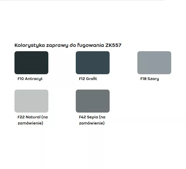 Fuga do klinkieru F18 szara Classic ZK 557 25 kg
