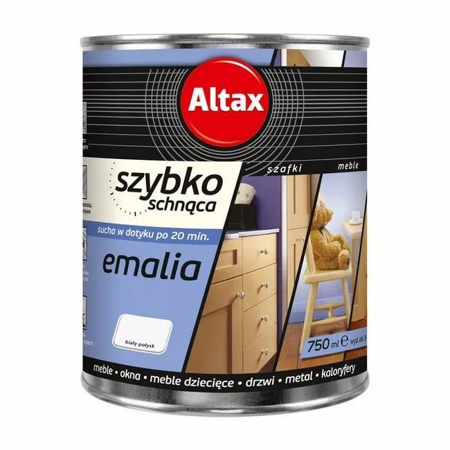 Emalia szybkoschnąca do drewna 0,75l biały połysk