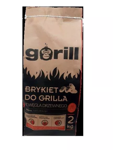 Węgiel drzewny w formie brykietu 2 kg