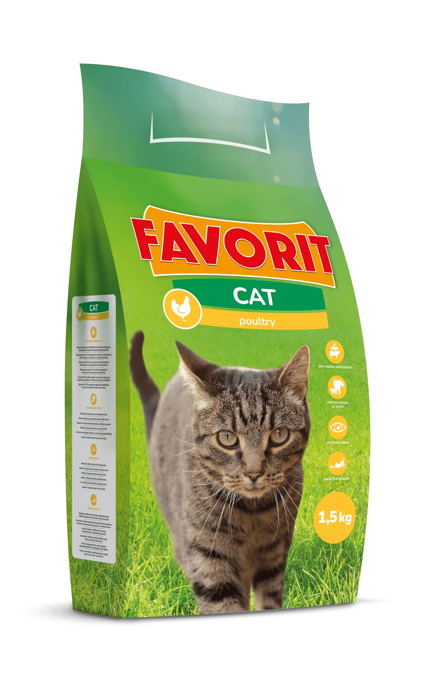Sucha karma dla kota kurczak 1,5 kg Favorit 