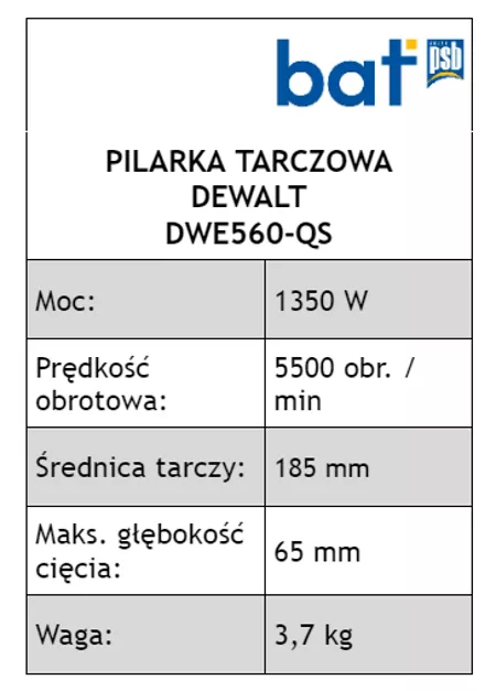 Pilarka tarcz. 1350W Dewalt