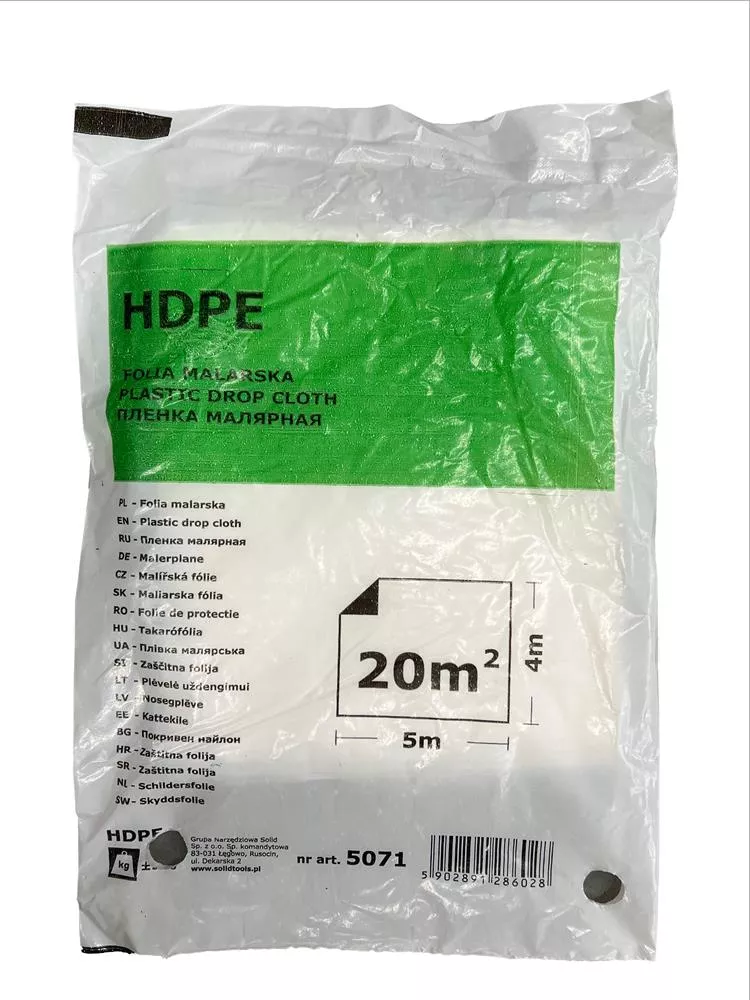 Folia malarska 4m x 5 m cienka