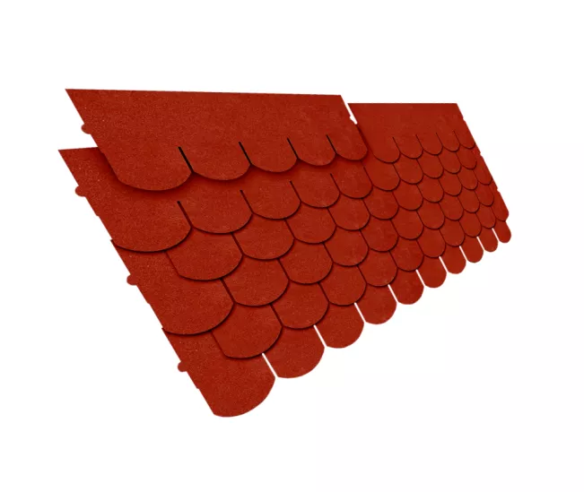 Gont asfaltowy karpiówka czerwony IZOLMAT