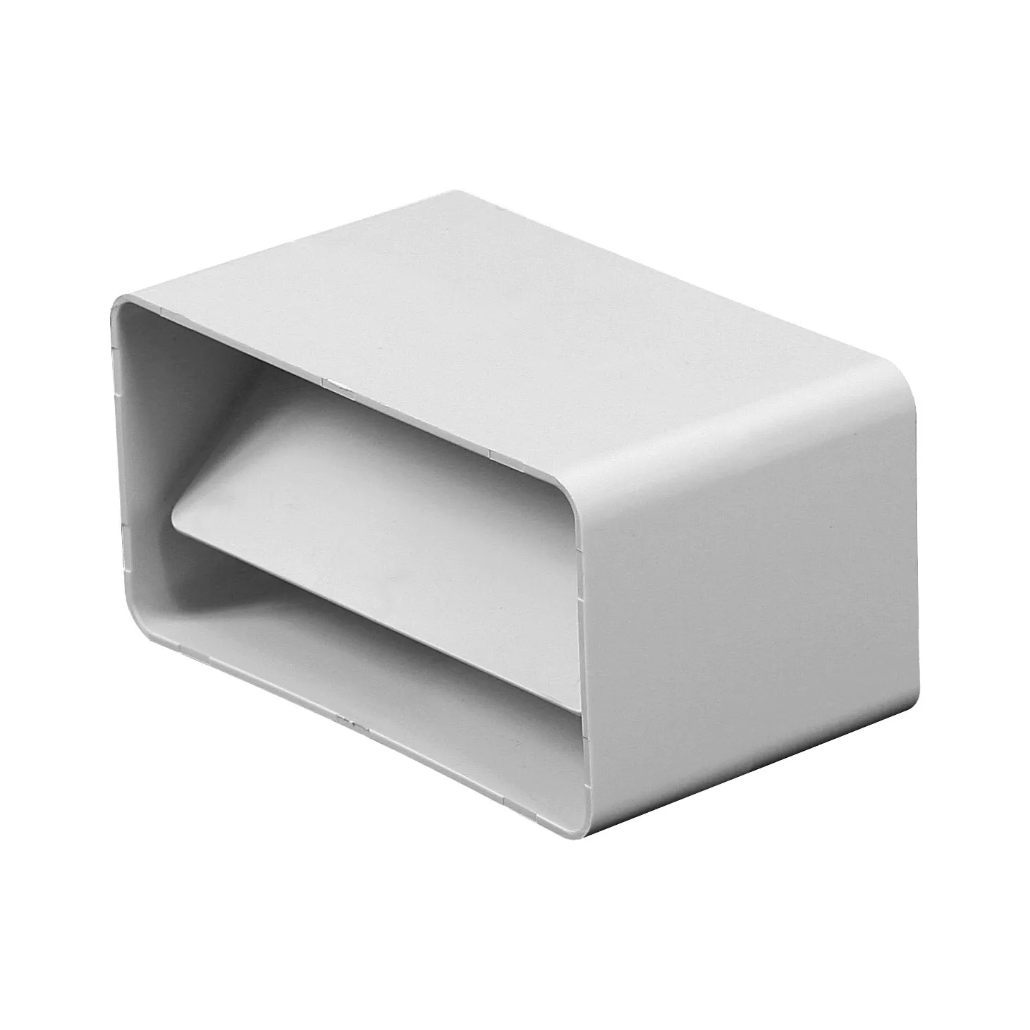 Łącznik kanału wentylacyjnego płaskiego 110x55 z zaworem zwrotnym 