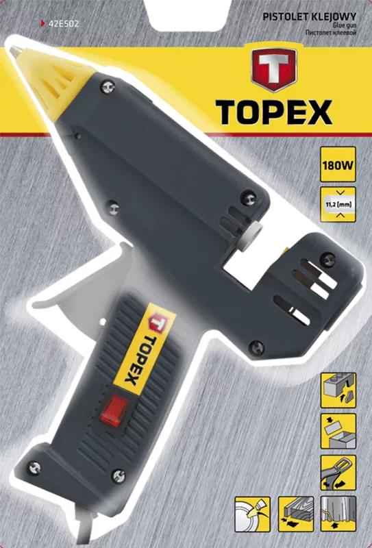 Pistolet klejowy, 11mm, 180W Topex