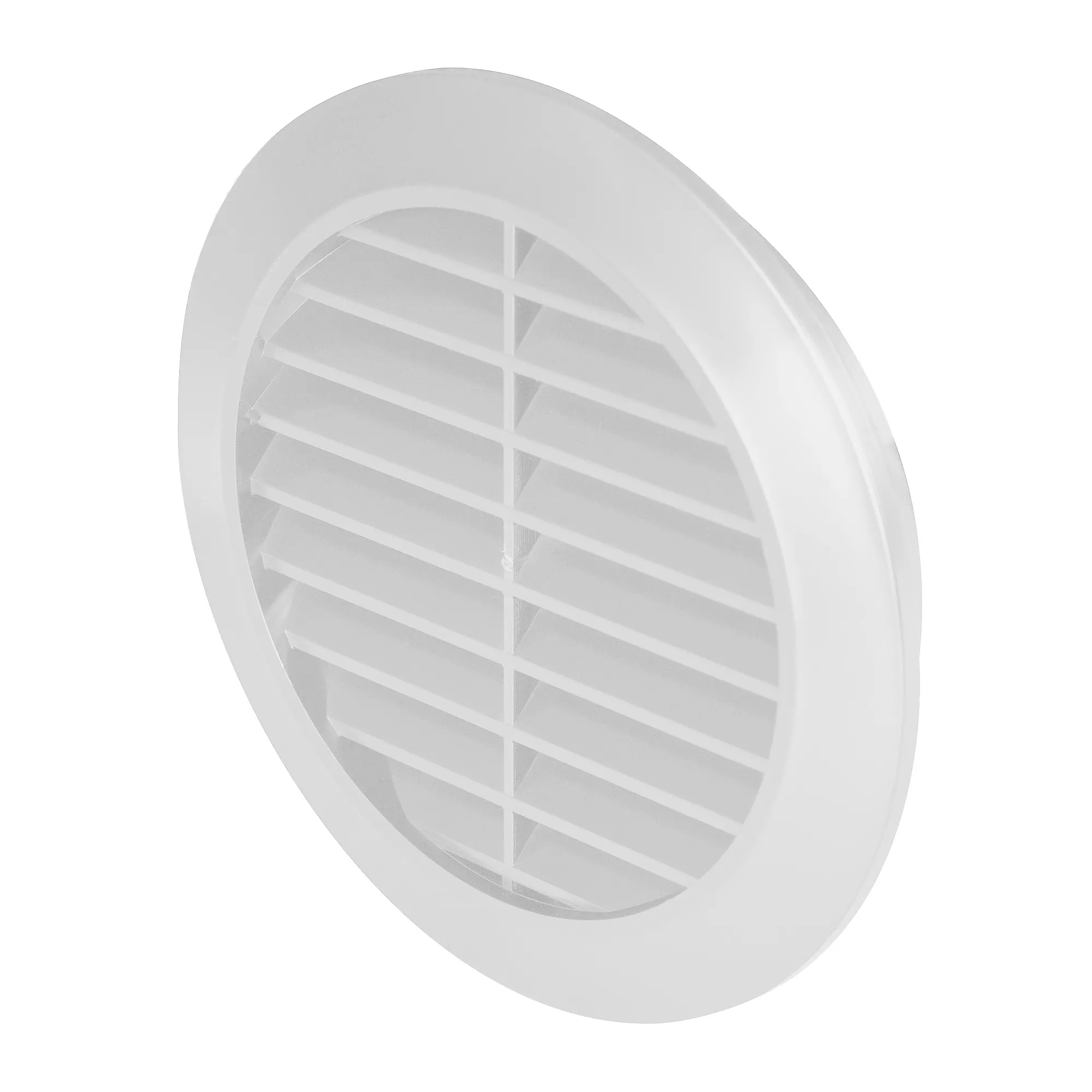 Kratka wentylacyjna okrągła fi 100 z siatką biała